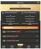 Copy the invitation link in the refer and earn program.
