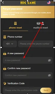 Set a new password for your account