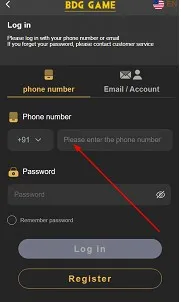Enter the registered phone number