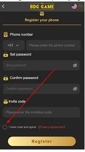  Agree to the Privacy agreement