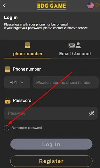 Tick remember password option